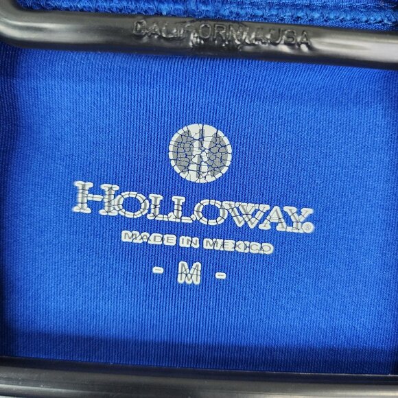 Men's Holloway Blue Shirt Long Sleeve Athletic Crew Neck Stretch Size M - Picture 4 of 9